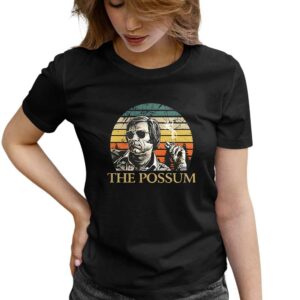 George Jones The Possum Vintage Woman T Shirt Black Front